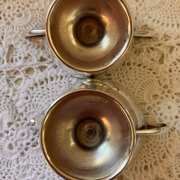 1920's Art Deco Forbes Warranted Creamer and Sugar Pattern 1016 - Picture 8 of 11